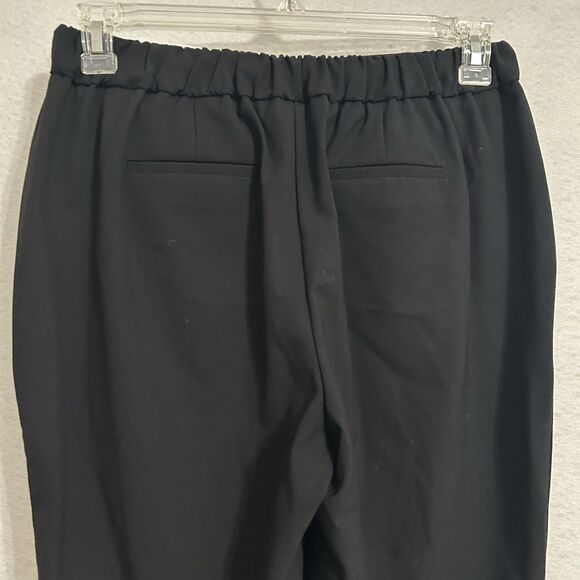Nine West Pants Women M Black Pull On Crop Relaxed Mid Rise Preppy Office NWT - Picture 12 of 15